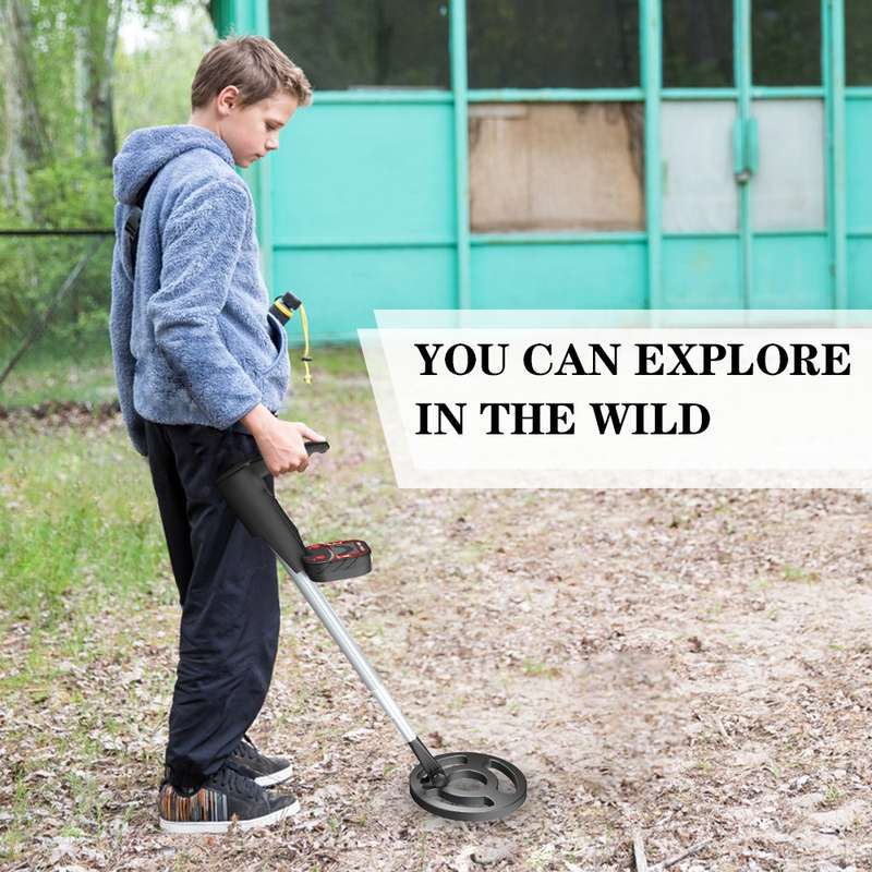 MD3002 Children Beach Toy Underground Metal Detector(Black)
