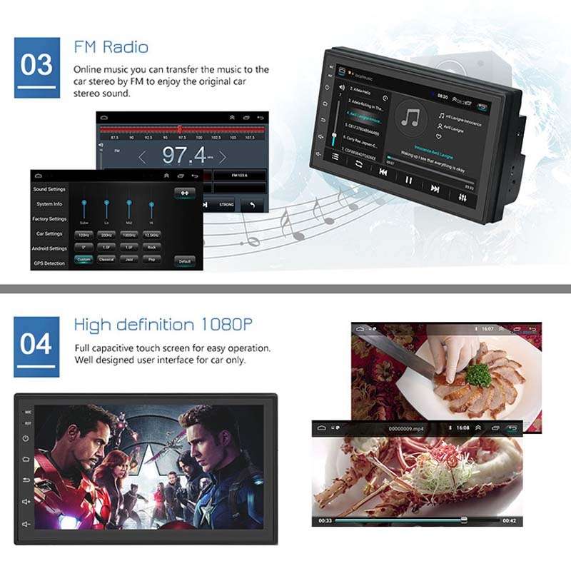 A2222KT 7 Inch Android Navigation WiFi Version 1+32G GPS Bluetooth 2.5D Screen Car Central Control M