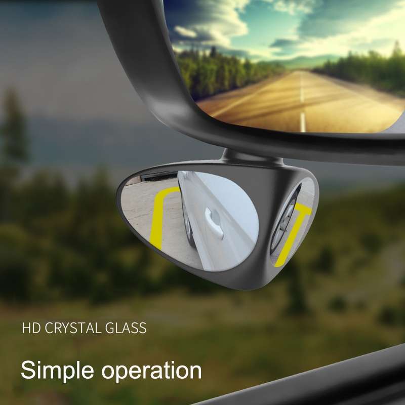 2 in 1 Car Blind Spot Mirror Reversing Parking Wide Angle Mirror 360 Degree Rotation Adjustable Conv
