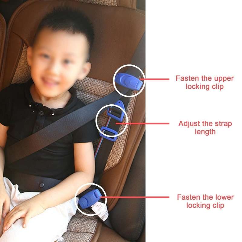 Car Child Seat Safety Belt Adjustment Anti-collision Limit Fixer(Red)