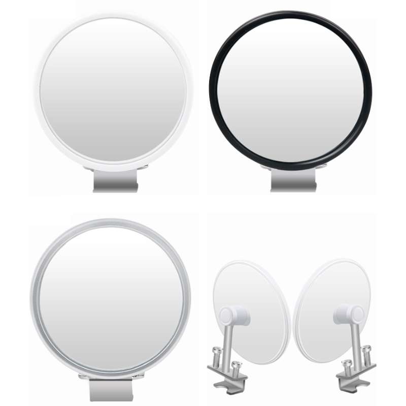 1pair Car Rearview Auxiliary Mirror Blind Spot Viewing Mirror(Black)