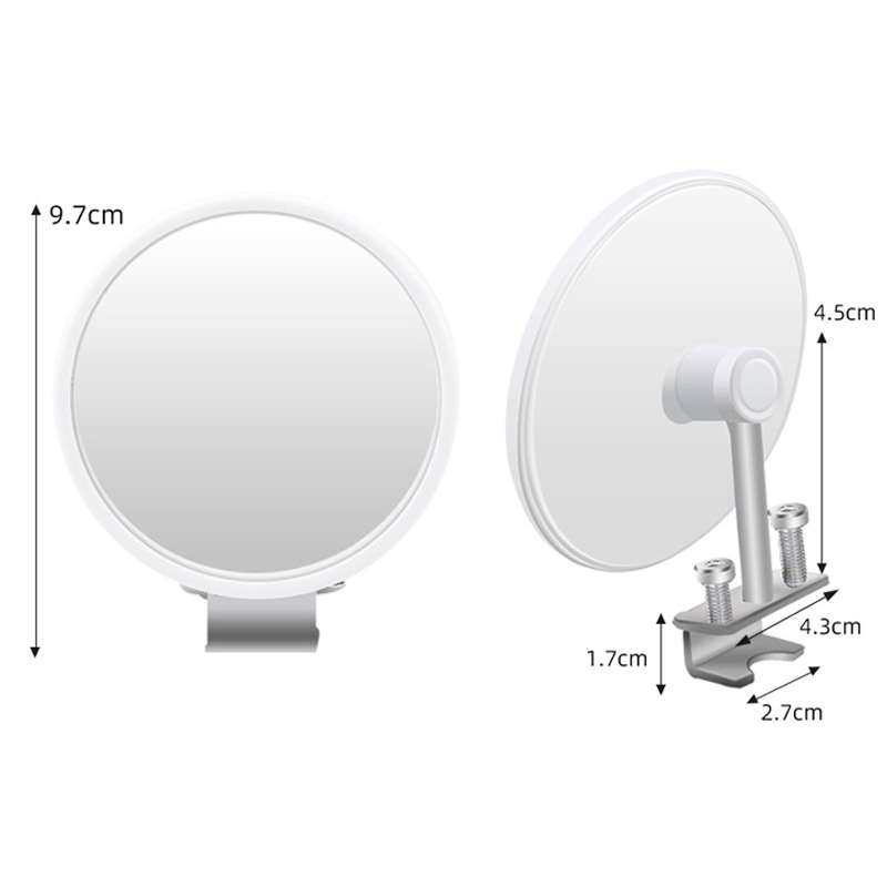 1pair Car Rearview Auxiliary Mirror Blind Spot Viewing Mirror(Black)