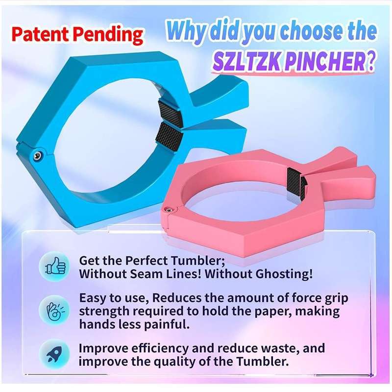 Pinch Tumblers Clamp Strong Hold Sublimation Tumblers Pinch Accessory(Blue)