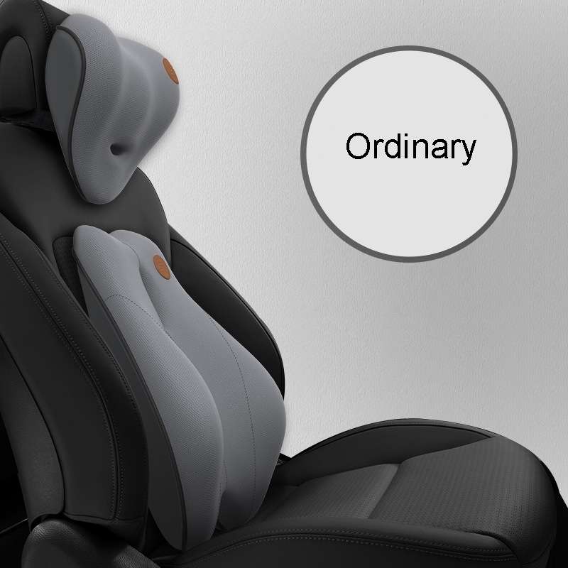 SR-21 Car Lumbar Cushion Headrest Seat Memory Foam Accessories, Style: Ordinary Lumbar Support (Gray