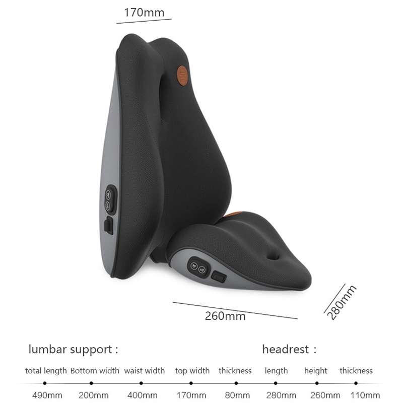 SR-21 Car Lumbar Cushion Headrest Seat Memory Foam Accessories, Style: Ordinary Lumbar Support (Gray