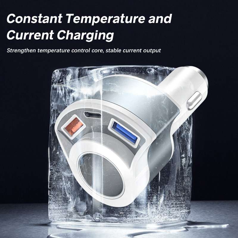 5V 3A Cigarette Lighter PD Super Fast Charging Multifunctional Car Charger, Color: White