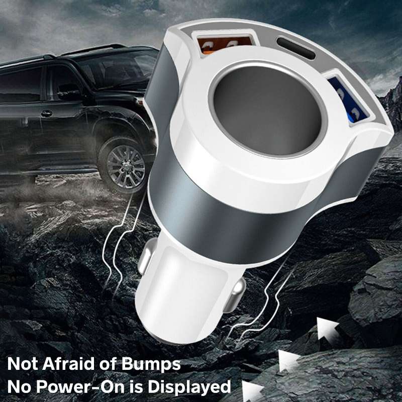 5V 3A Cigarette Lighter PD Super Fast Charging Multifunctional Car Charger, Color: White