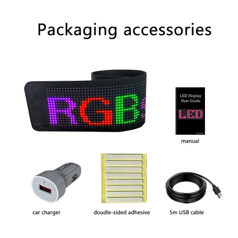 276x90mm Vehicle Rear Window Color Flexible LED Electronic Screen