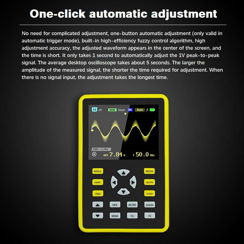 FNIRSI 2.4 Inch IPS Screen 100MHz Digital Oscilloscope(5012H)