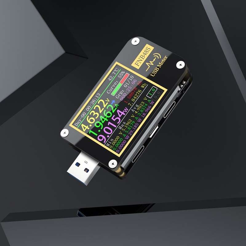 FNIRSI FNB48S USB Voltage Ammeter Multifunctional Fast Charge Tester, Specification: Bluetooth
