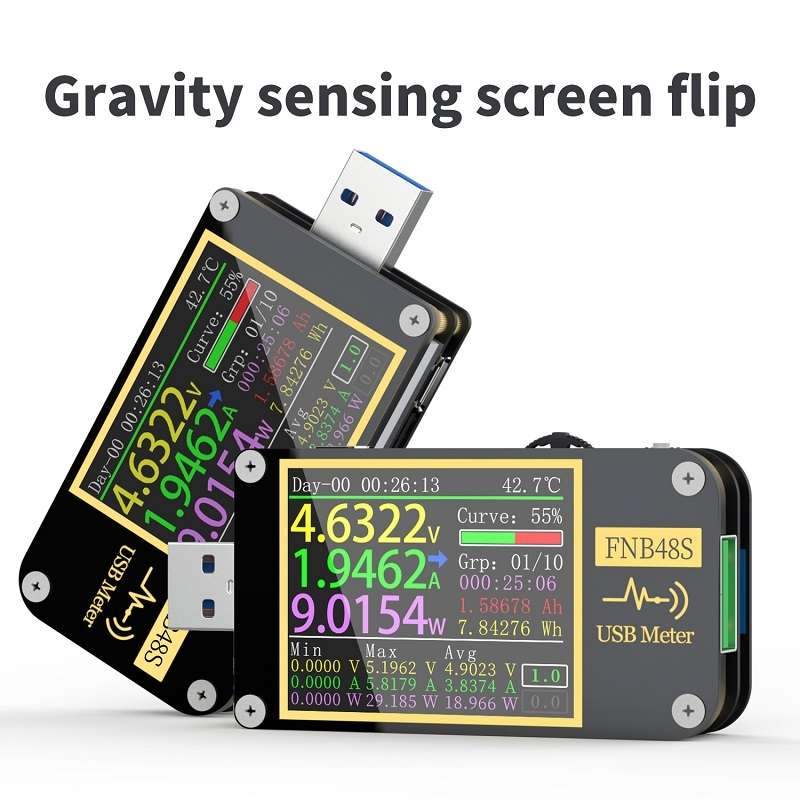 FNIRSI FNB48S USB Voltage Ammeter Multifunctional Fast Charge Tester, Specification: Bluetooth