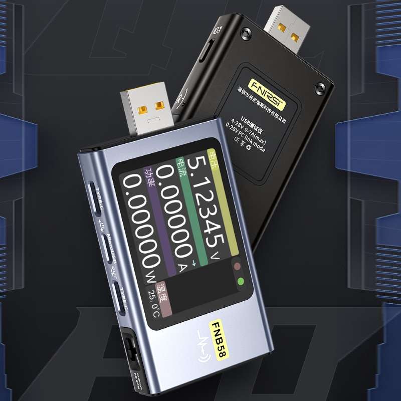 FNIRSI FNB58 USB Voltage Ammeter TYPE-C Fast Charge Power Tester, Specification: Bluetooth