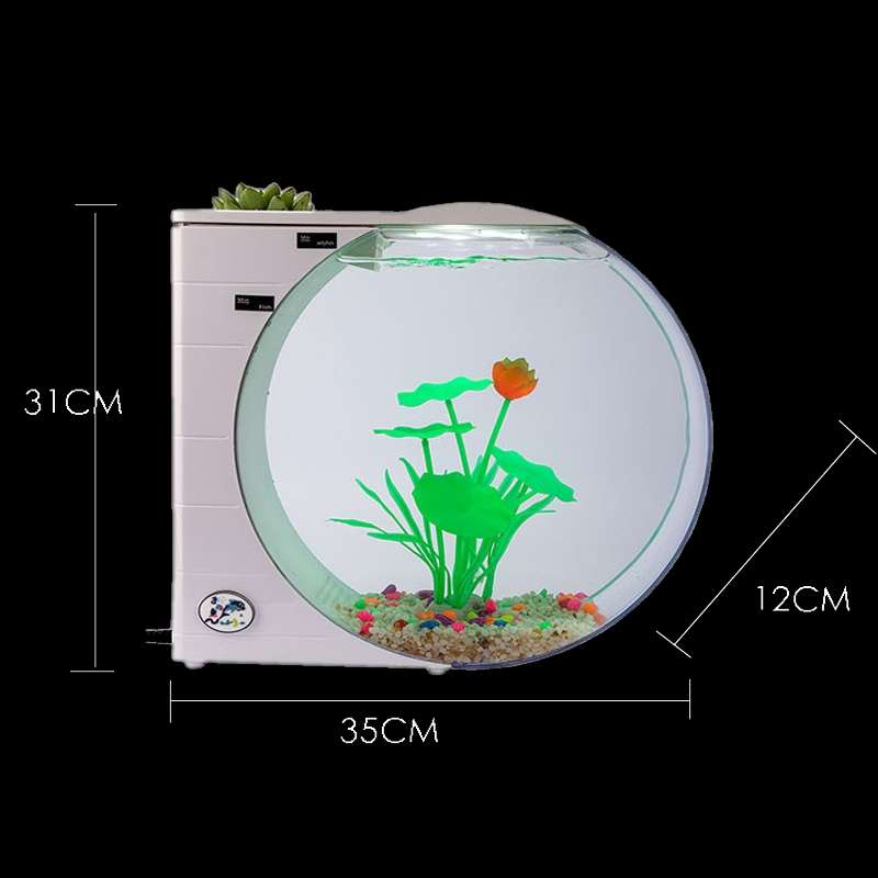 USB Jellyfish Fish Tank Multifunctional Electronic Mini Jellyfish Box(White)