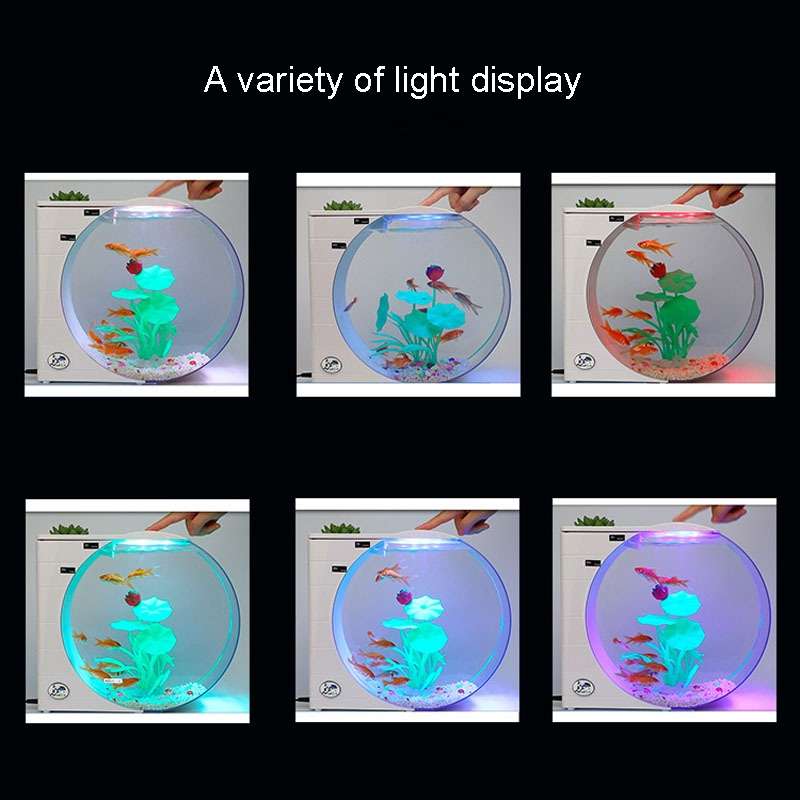 USB Jellyfish Fish Tank Multifunctional Electronic Mini Jellyfish Box(White)