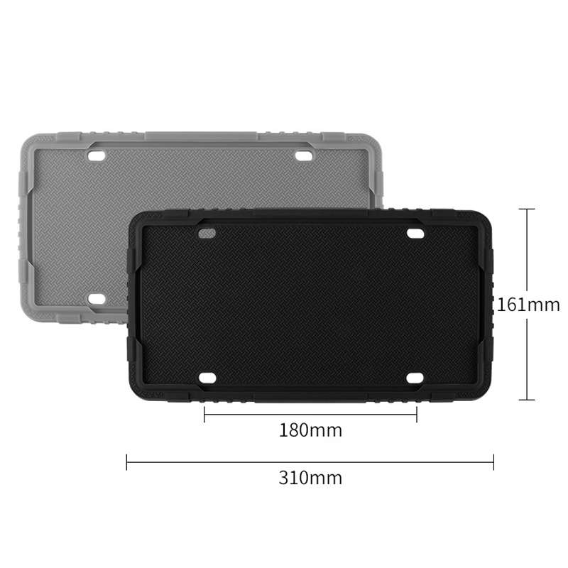 For North American Models Silicone License Plate Frame, Specification: 2pcs Blue+Screw