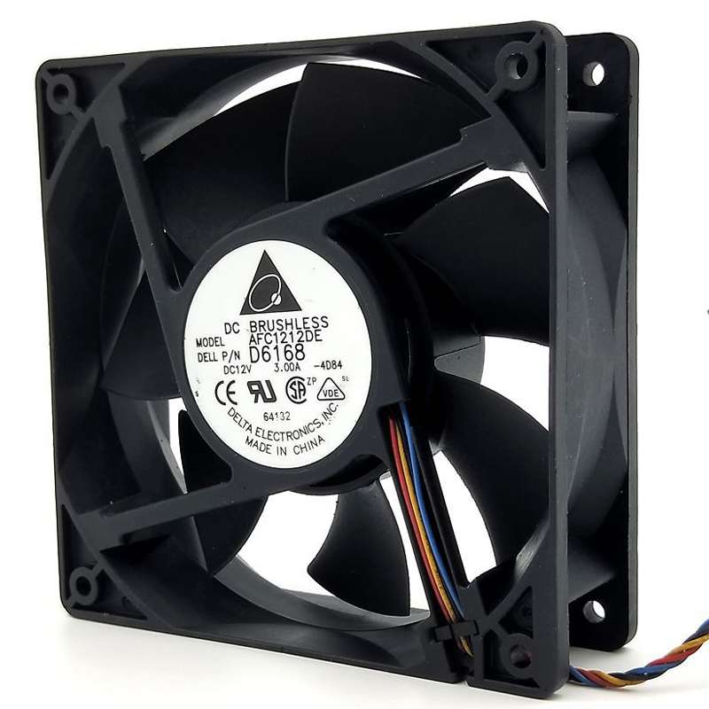 AFC1212DE 12cm 12V 3A Dual Ball Bearing DC Cooling Fan(Black)