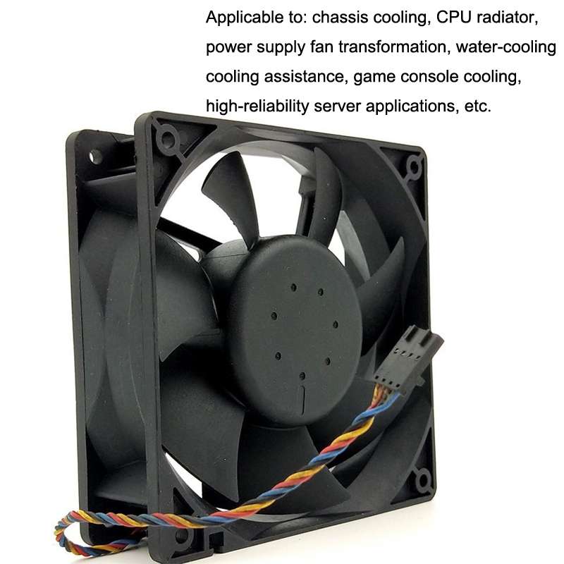 AFC1212DE 12cm 12V 3A Dual Ball Bearing DC Cooling Fan(Black)