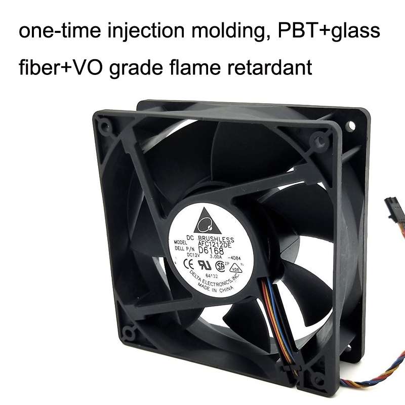 AFC1212DE 12cm 12V 3A Dual Ball Bearing DC Cooling Fan(Black)