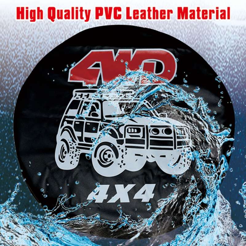 15 inch PVC Faux Leather Spare Wheel Cover Rear Tire Protector