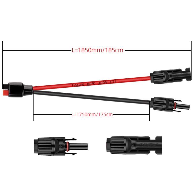 1.85m MC4 to 30A Anderson Mobile Energy Storage Battery Charging Cable