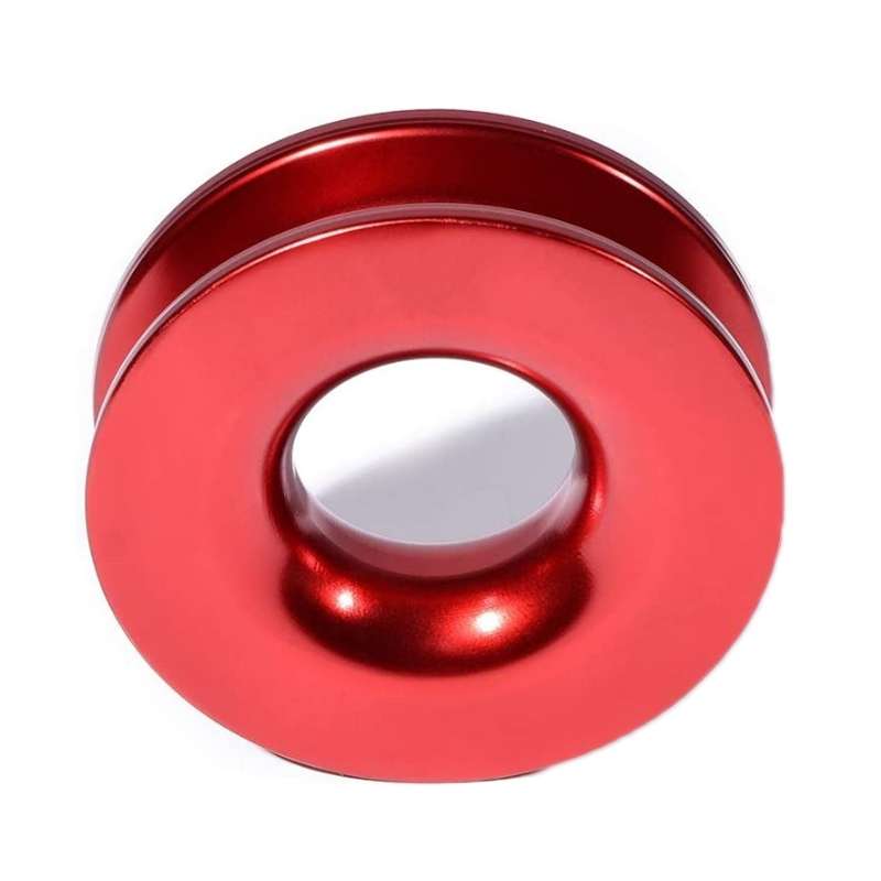 Aluminum Snatch Recovery Ring For 3/8" & 1/2" Rope(Red)