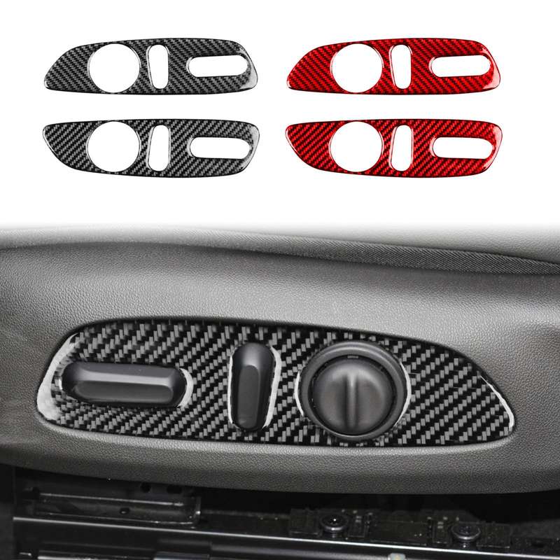 For Chevrolet Malibu 2016-2024 2pcs /Set Left-hand Drive Seat Adjustment Button Sticker(Red)