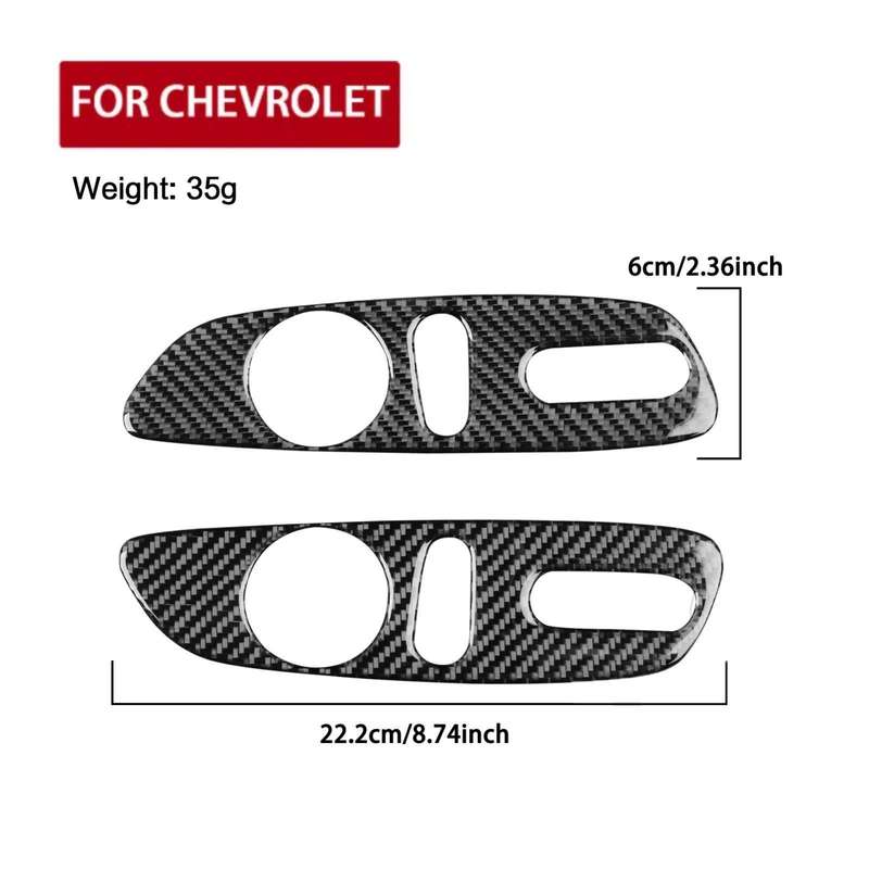 For Chevrolet Malibu 2016-2024 2pcs /Set Left-hand Drive Seat Adjustment Button Sticker(Red)