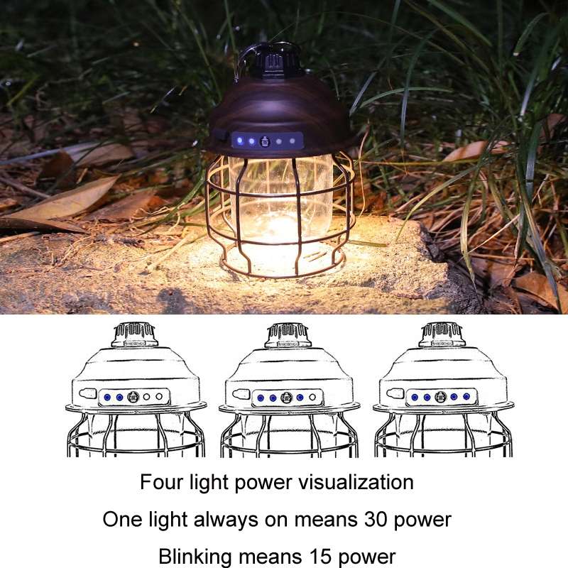 Outdoor Camping Portable Light With Carabiner, Color: Copper
