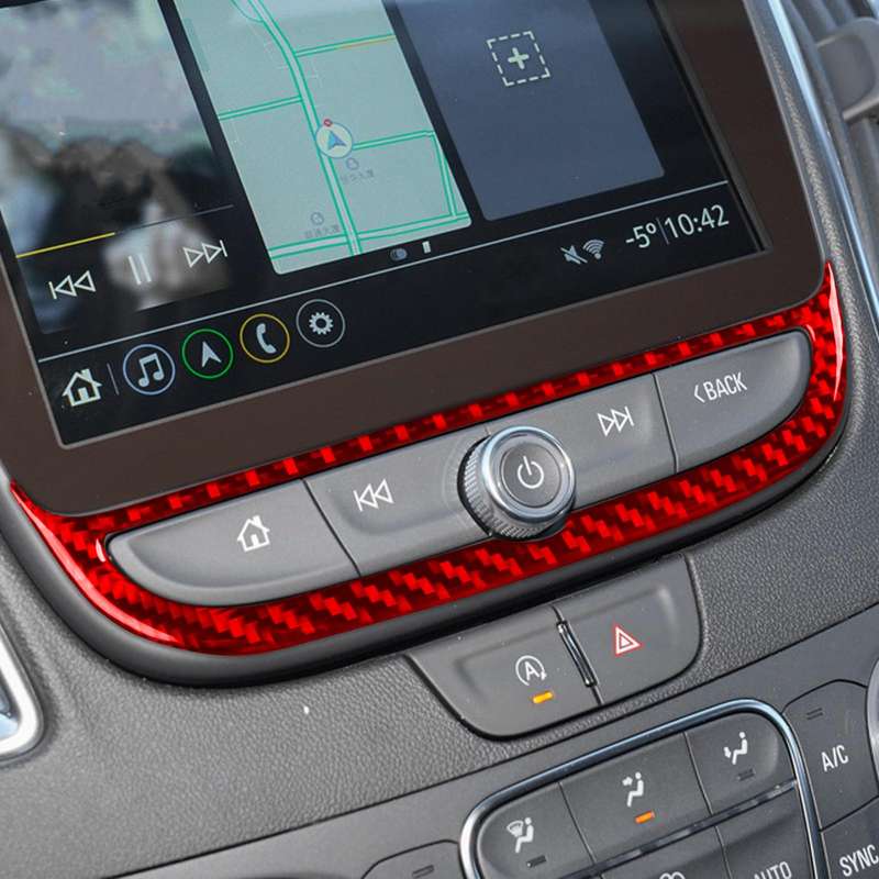 For Chevrolet Malibu 2016-2024 Left-hand Drive Navigation Button Frame Sticker(Red)