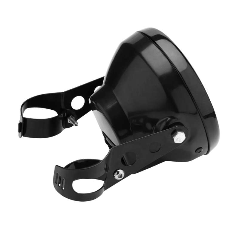 Motorcycle 7 Inch LED Headlamp Angel Ring Steering Function With Bracket(Shock Absorber Diameter 28-