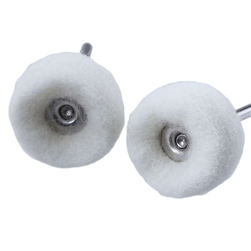 100pcs MT-3YM Cashmere Ball Polishing Wheel Metal Mirror Polishing With Rod Wool Grinding Head