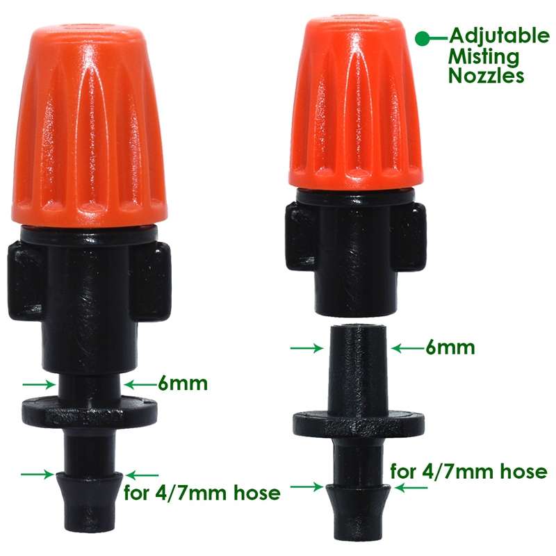 20pcs TF-118 Gardening Irrigation Drip Irrigation System Set Accessories Spray Head (Orange)