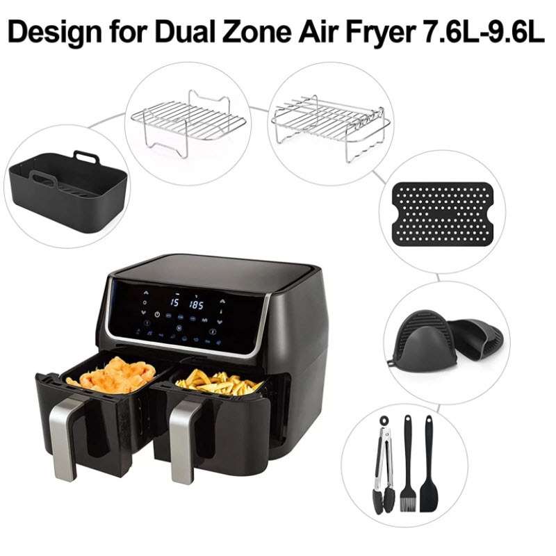 For NinJa DZ201 DZ401 DZ550 Series Air Fryer 8 In 1 Rectangular Kit