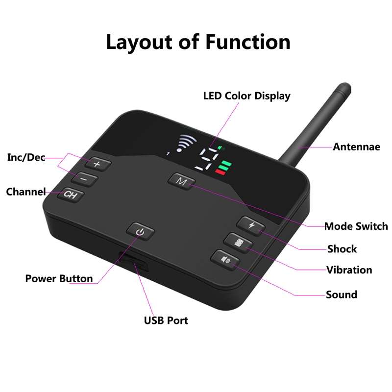 2-In-1 500m Electric Dog Fence & Remote Training Collar Adjustable Vibration & Shock For 1 Dog(Black