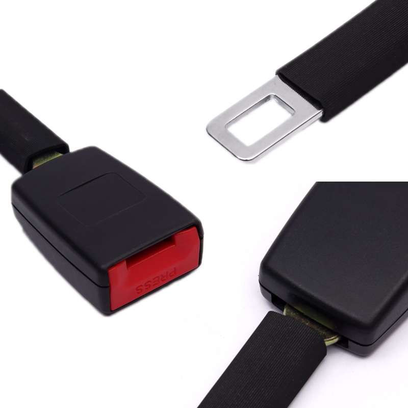 25cm Car Seat Belt Extension Snap Button, Color: Grey