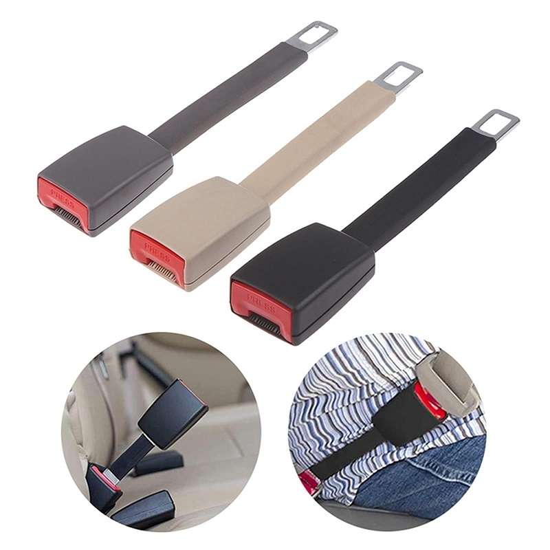 25cm Car Seat Belt Extension Snap Button, Color: Grey
