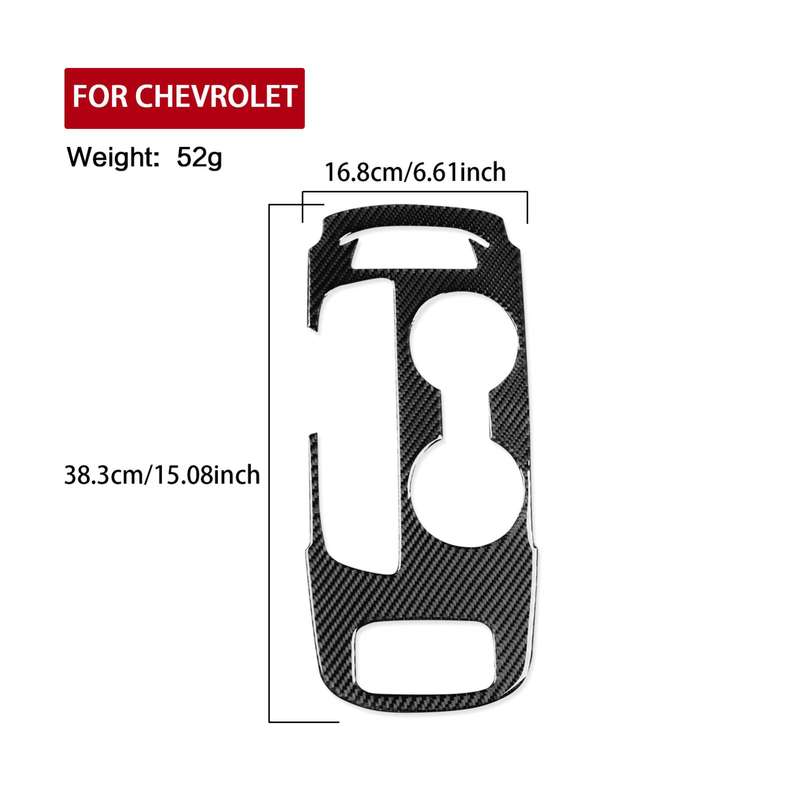 For Chevrolet Malibu 2016-2024 C Model Left-hand Drive Gear Panel Sticker(Black)