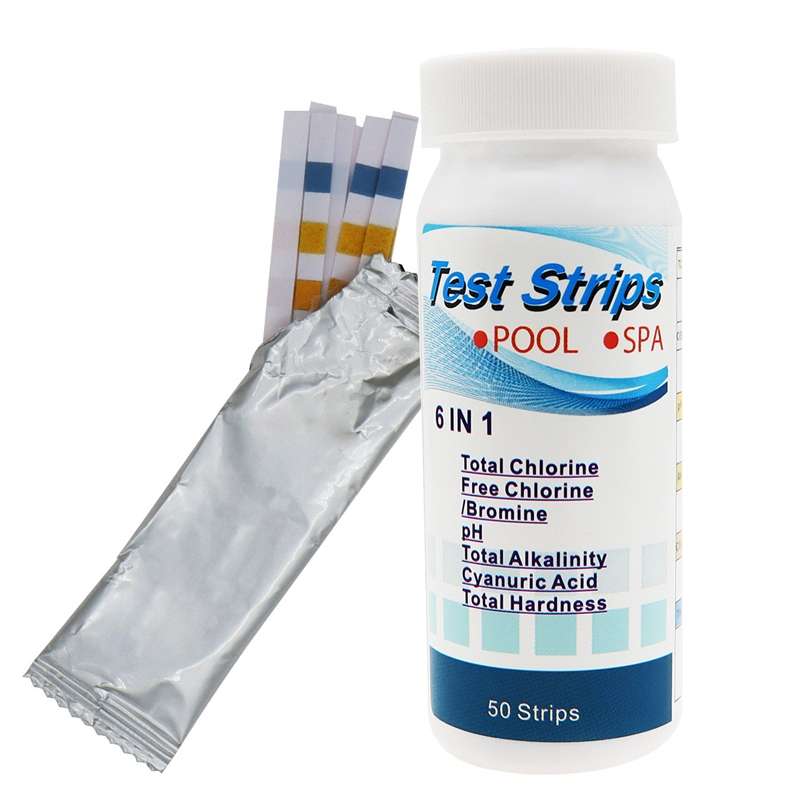50pcs PH075 6 In 1 Residual Chlorine PH Water Quality Detector PH Test Paper