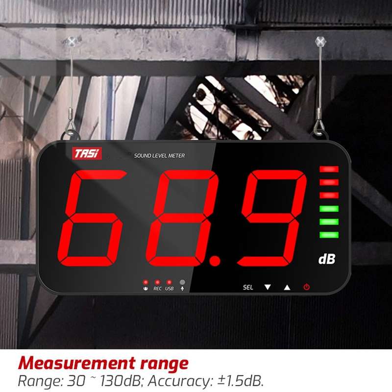 TASI TA654A Large Screen Wall-Mounted Noise Meter Decibel Detector