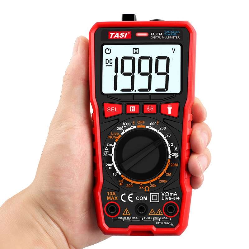 TASI TA801A Digital Multimeter Fully Automatic Multifunctional Digital Current Meter(Manual Model, W