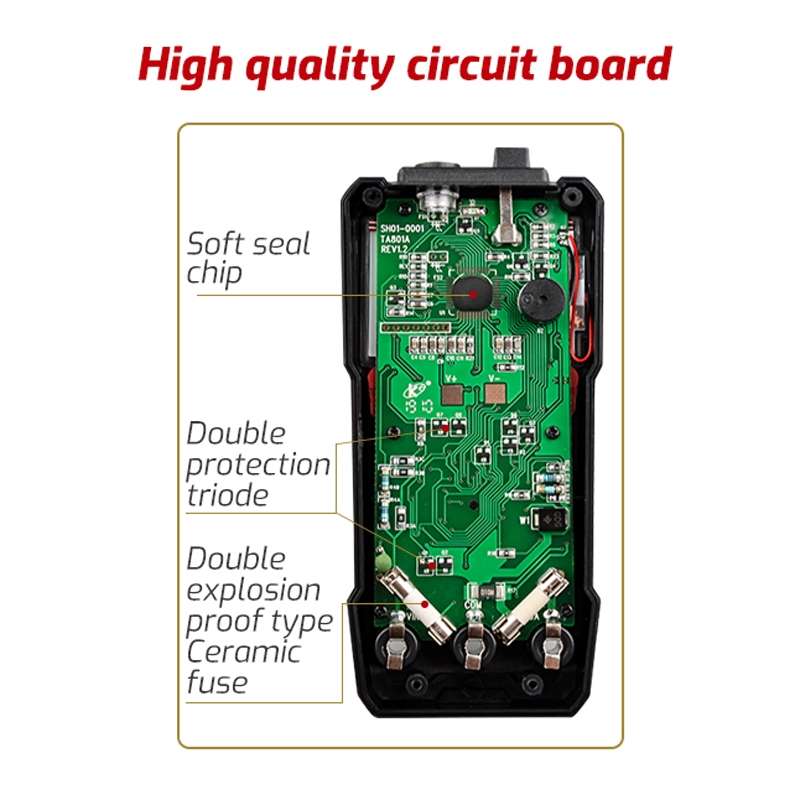 TASI TA801A Digital Multimeter Fully Automatic Multifunctional Digital Current Meter(Manual Model, W