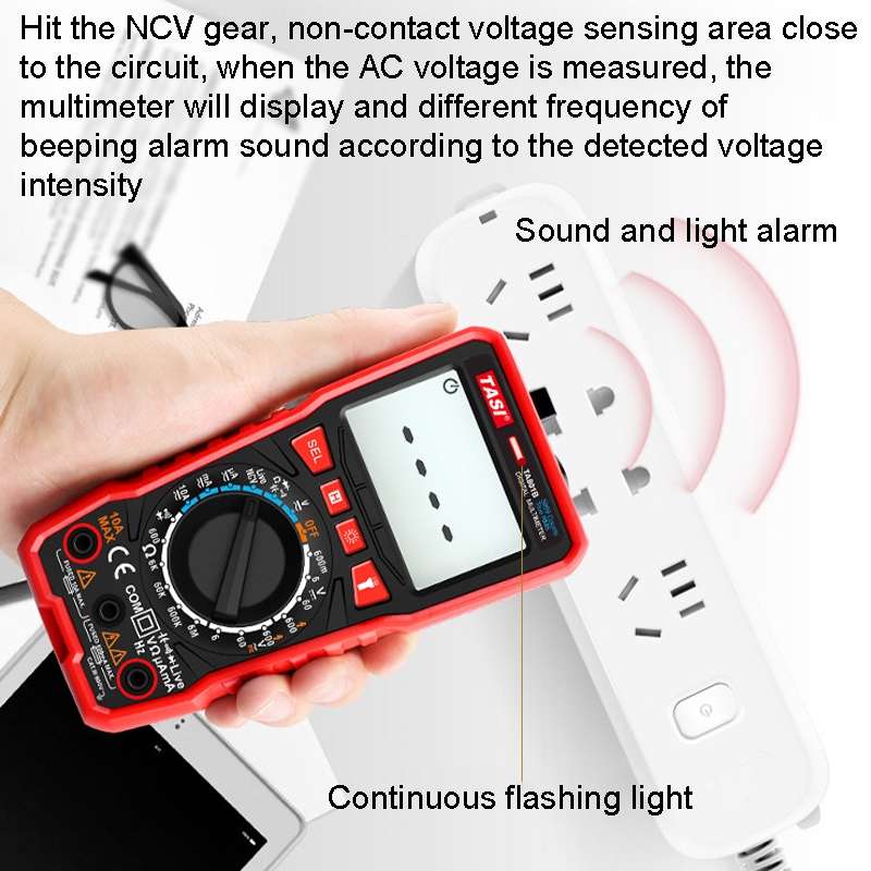 TASI TA801A Digital Multimeter Fully Automatic Multifunctional Digital Current Meter(Manual Model, W