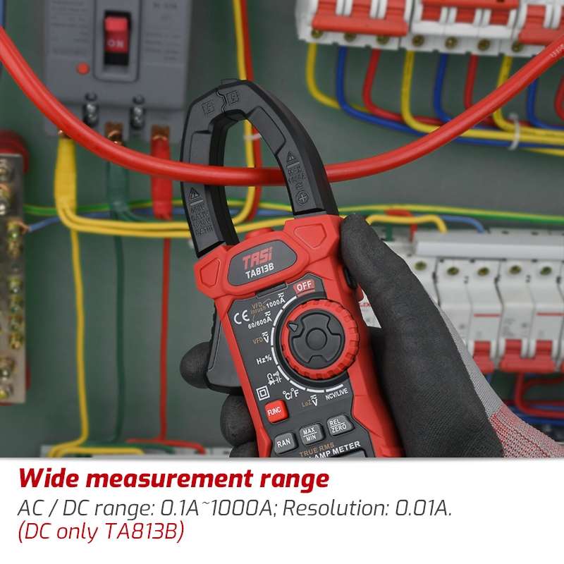 TASI TA813B Clamp Meter High Accuracy AC DC Voltage Ammeter