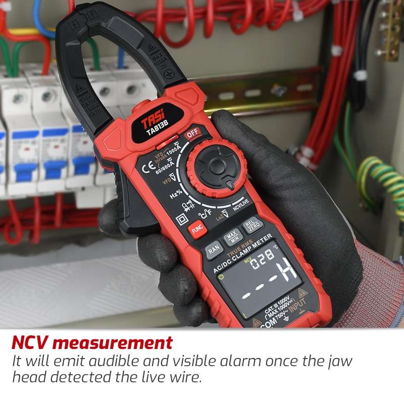 TASI TA813B Clamp Meter High Accuracy AC DC Voltage Ammeter