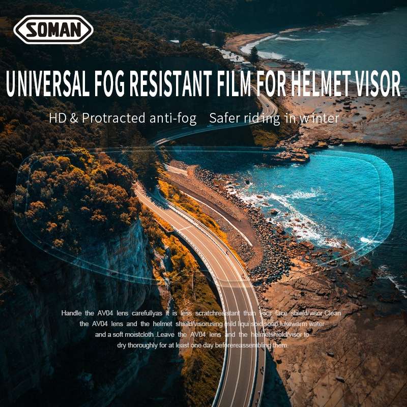SOMAN Motorcycle Helmet Universal Lens Anti-Fog Film(1pcs)