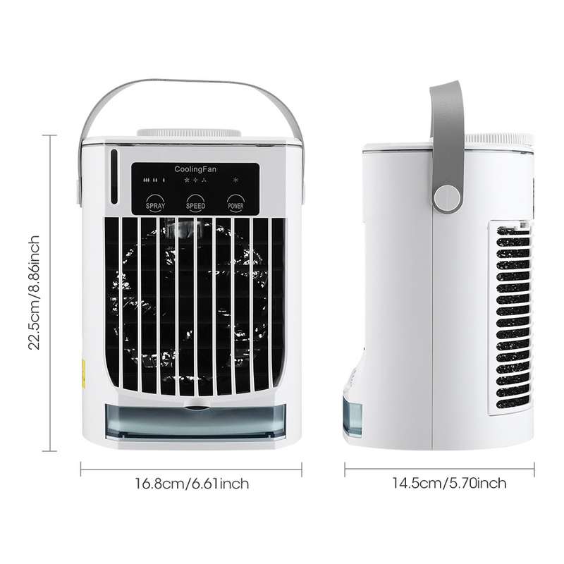 CF008 Mini Household Humidification Spray Air Cooler USB Plug-in Portable Air Conditioner Fan(White)