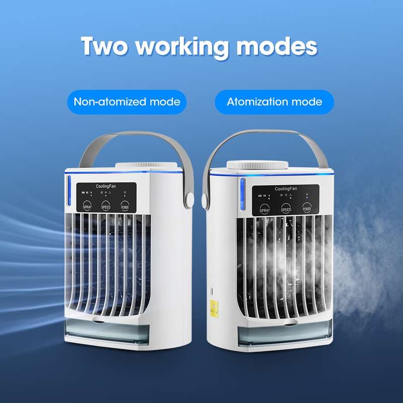 CF008 Mini Household Humidification Spray Air Cooler USB Plug-in Portable Air Conditioner Fan(White)