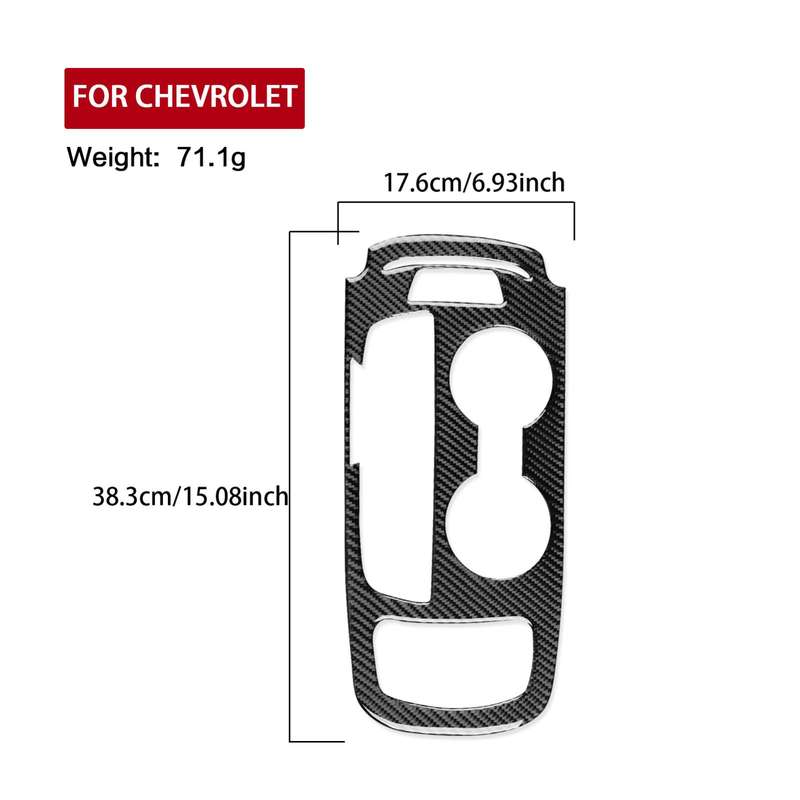 For Chevrolet Malibu 2016-2024 B Model Left-hand Drive Gear Panel Sticker(Red)