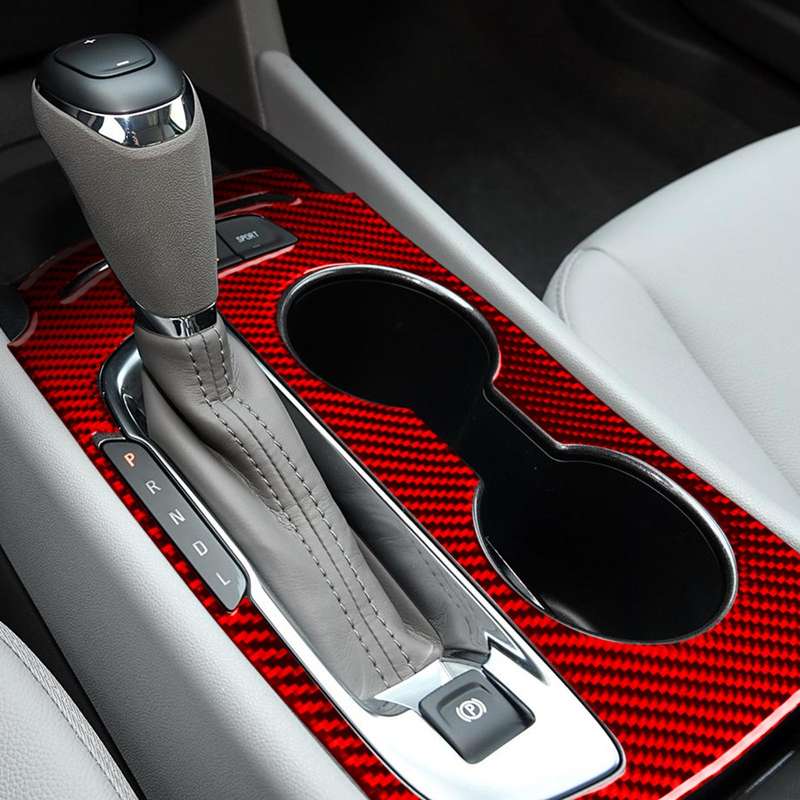 For Chevrolet Malibu 2016-2024 B Model Left-hand Drive Gear Panel Sticker(Red)