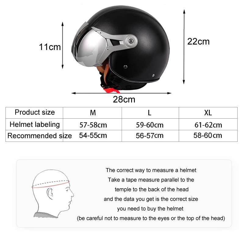 GXT Electric Vehicle Half Cover Four Seasons Retro Helmet, Size: XL(Black Orange)